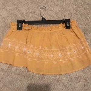 yellow american eagle tube top